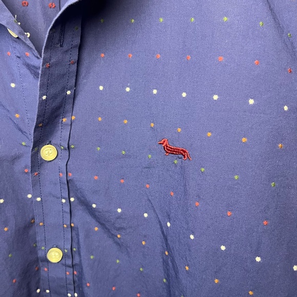 Harmont & Blaine 100% Navy Blue Patterned Shirt (Inv. #001) - Picture 6 of 14